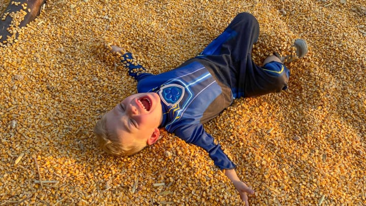 Kids see a corn pit; farmers see $15,810