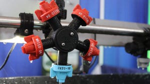  A close up of sprayer nozzles