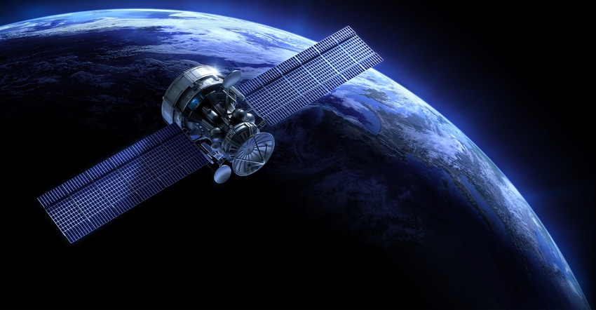 satellite in orbit above Earth