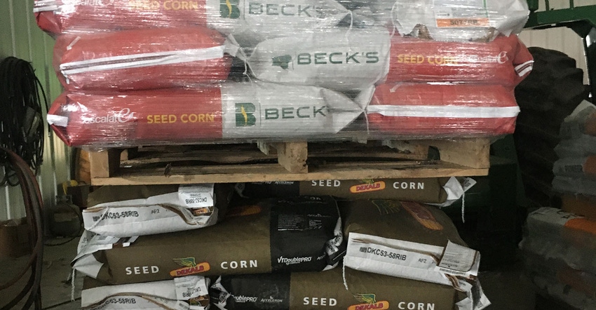 Bags of Becks, DeKalb seed Bags of Becks, DeKalb seed