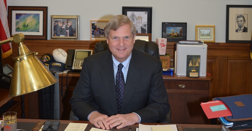 Vilsack at USDA desk 2016.jpg