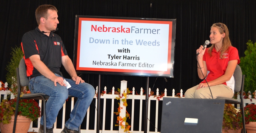 : Editor Tyler Harris chats with Jenny Rees, a Nebraska Extension educator, during a podcast recording last year.