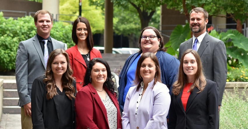 Emily Buehler, Renee Hamilton, Heidi Breyley, Katherine Share. Back: Adam Shawhan, Stefanie Richardson, Kayla Weaver and Kris