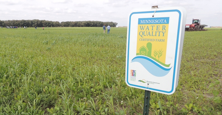 Minnesota Water Quality Certified Farm sign