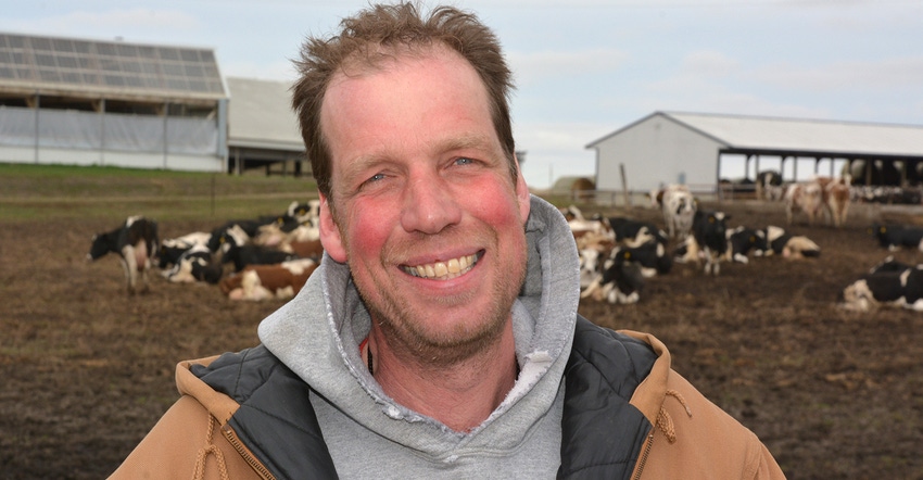 Kor Mulder with dairy farm