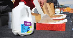 Aurora Organic Dairy milk jug