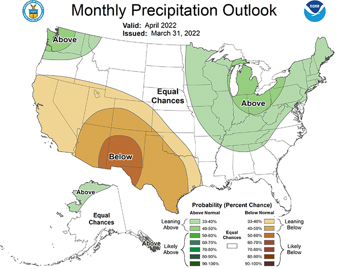 Monthly precipitation outlook