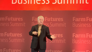 Greg Soulje speaking at the 2023 Farm Futures Business Summit