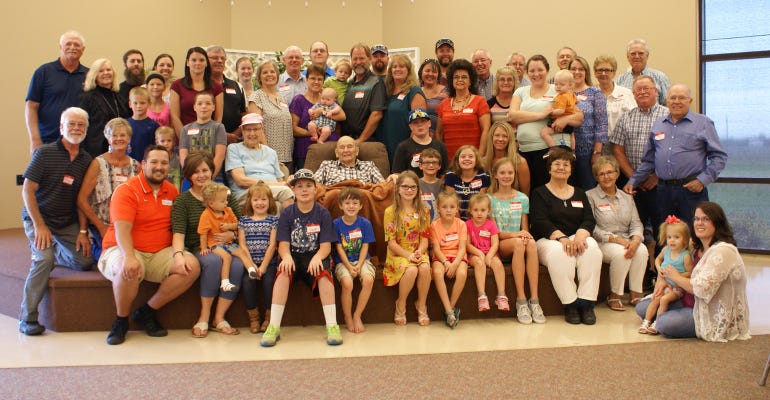 Three generations of the family of John B. Siebert came from as far away as Ontario, Canada for a family reunion shortly before his death. The event allowed the family to have a day of interaction and sharing memories with their beloved Uncle Johnny.