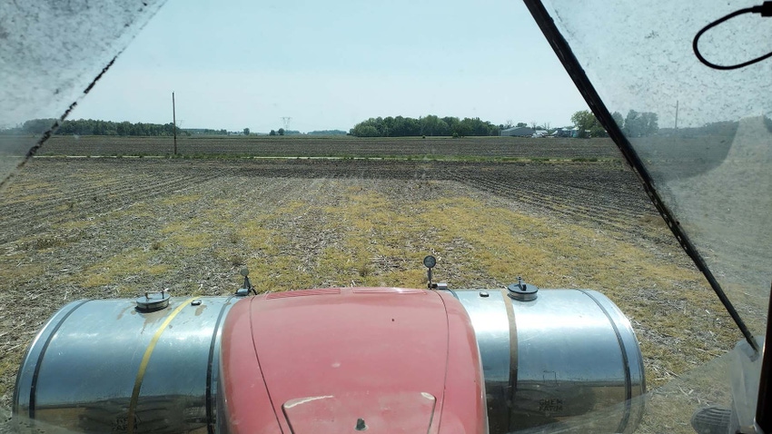 View from tractor cab