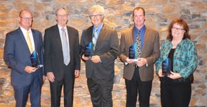 2019 Nebraska Corn Board recipients from left to right: Alan Tiemann (Ag Achievement Award), Daryl Hunnicutt and Norm Krug (A