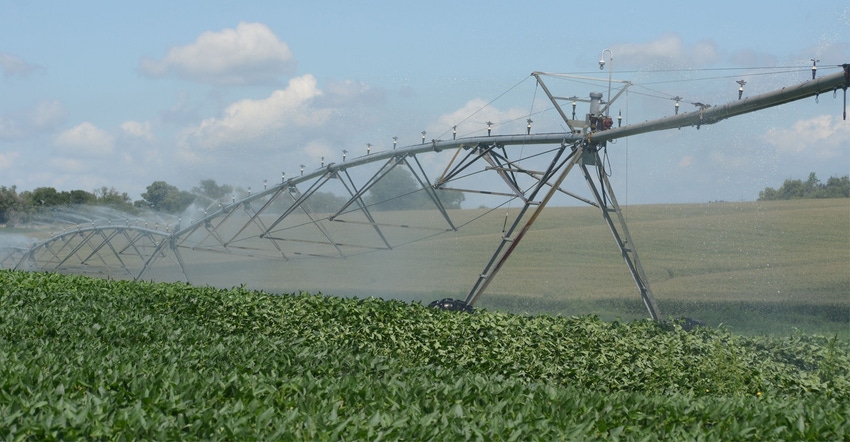 irrigation equipment in field