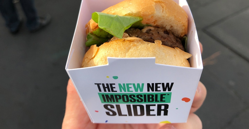 Impossible Foods sample slider