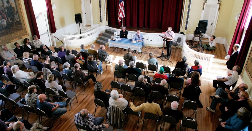 town residents hold a public debate on area issues