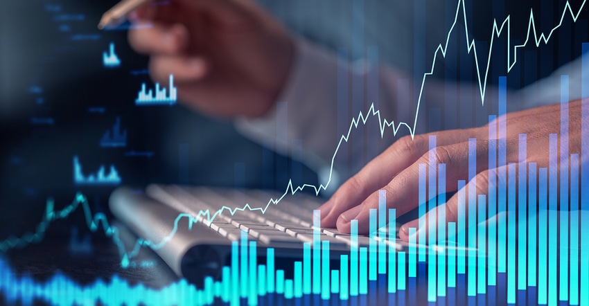 Person analyzing market data Person analyzing market data