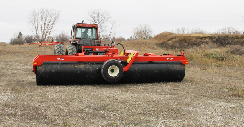 What’s a land roller? Here’s a photo of one built by Saskatchewan-based farm equipment company Rite Way.