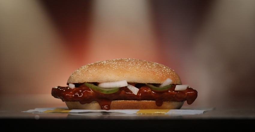 McRib sandwich