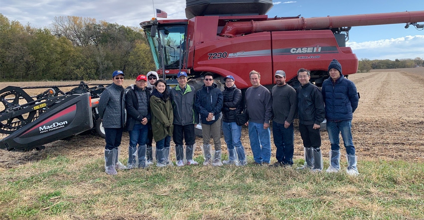 a delegation of seven Taiwanese customers visited Nerud Farms 
