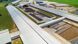 Overhead view of CAFO