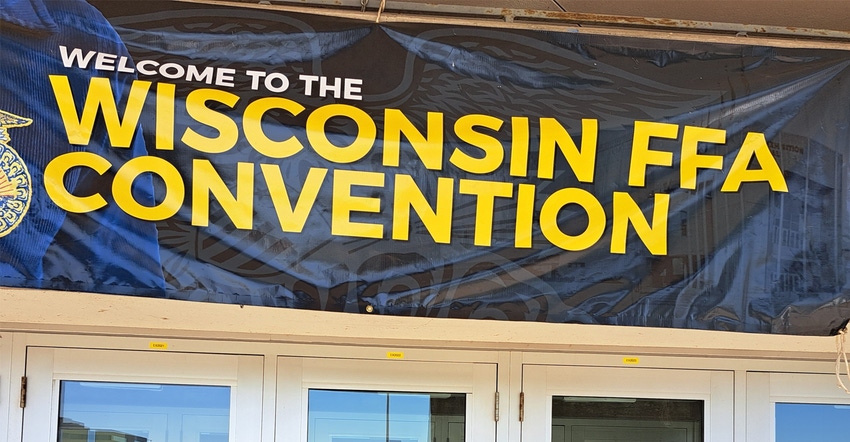 Wisconsin FFA convention sign