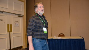 Larry Gervais of Gervais Family Dairy speaks at recent Northeast Covers Crops Conference