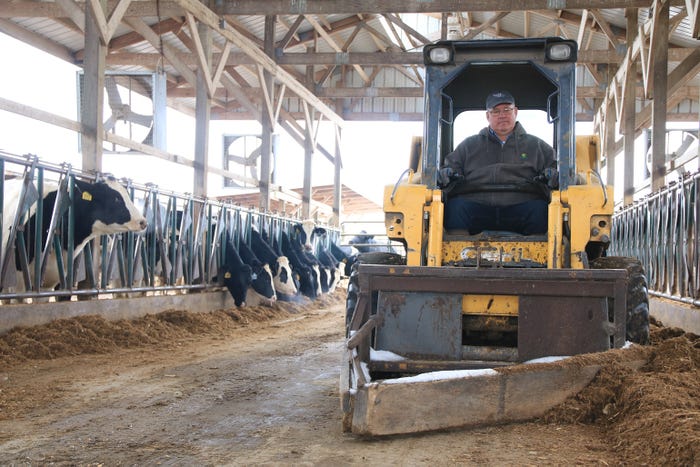 Boyd Schaufelberger on skid steer Boyd Schaufelberger on skid steer