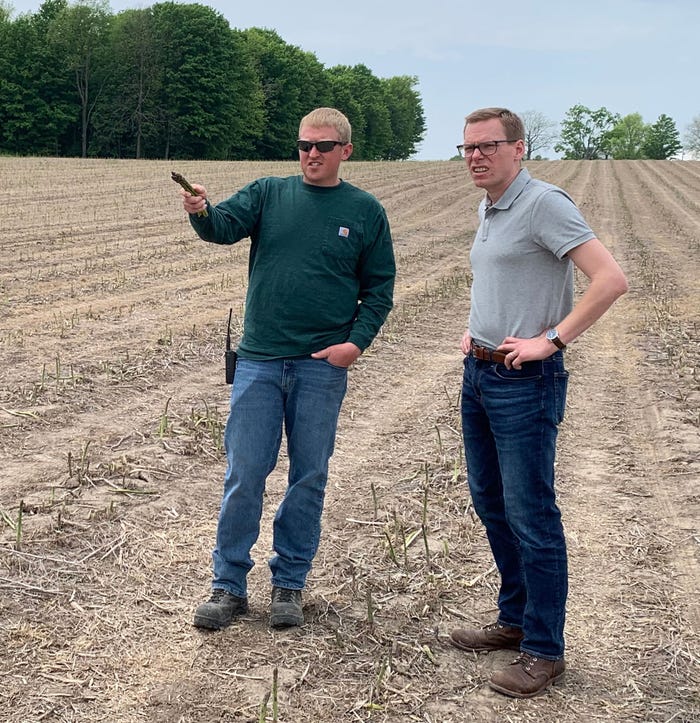 MABA - Michigan farmer Caleb Herrygers and  Chuck Lippstreu, Michigan Agri-Business Association (MABA) President