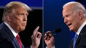 Biden and Trump at a debate