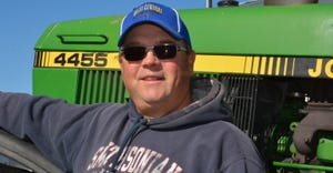 Crop and livestock farmer Corey Hanson
