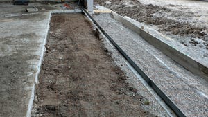 Form to pour concrete into pole shed