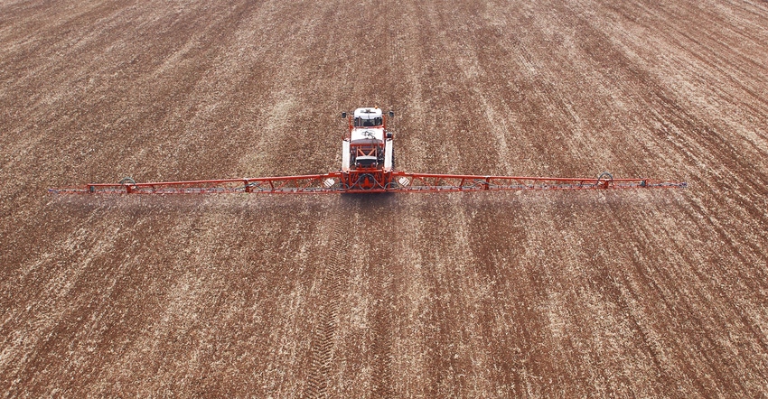 Sprayer in field Sprayer in field