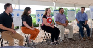 Panel presentation at a Corteva field day