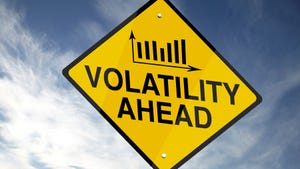 Road sign that says VOLATILITY AHEAD