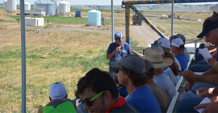Dwayne Beck who studied different practices of improving soil health and shared the results at the farm’s annual field days