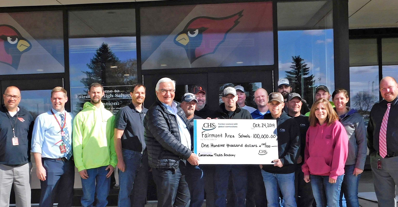 CHS donates $100,000 to Fairmont Area Schools