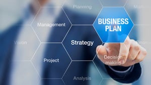 Consultant presenting business plan strategy