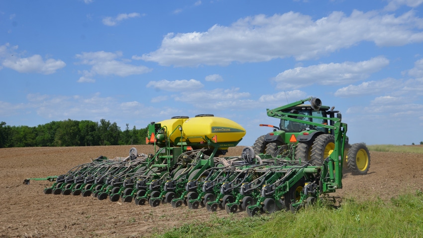 John Deere tractor and planter John Deere tractor and planter