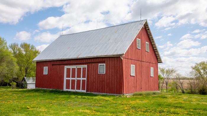 red rectangular barn red rectangular barn