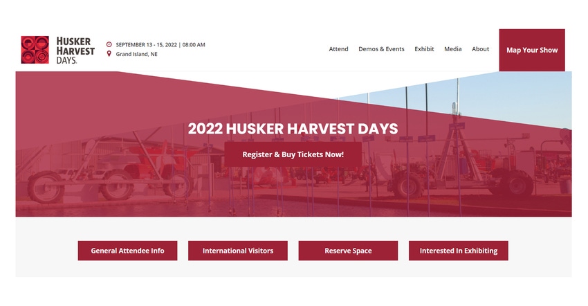 Husker Harvest Days website