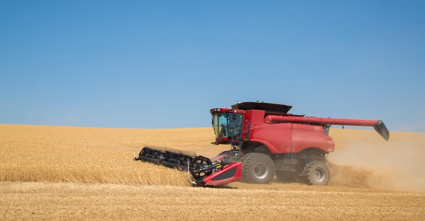 Wheat being harvested Wheat being harvested