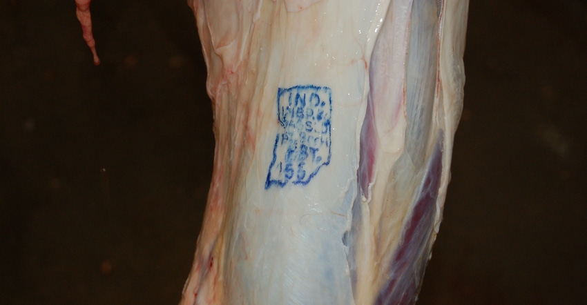 piece of beef with local stamp