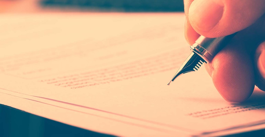 signing a contract signing a contract