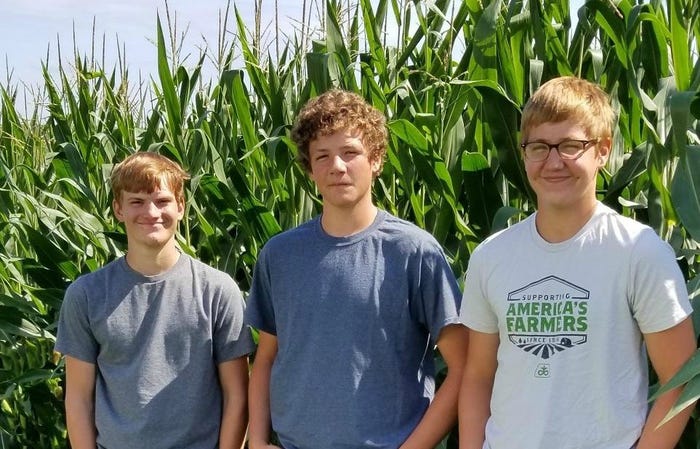 second-place Clayton County crop scouting team