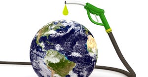 Petrol stock concept - earth globe image provided by NASA.