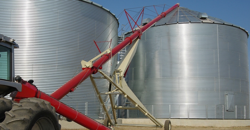 steel grain bins and auger