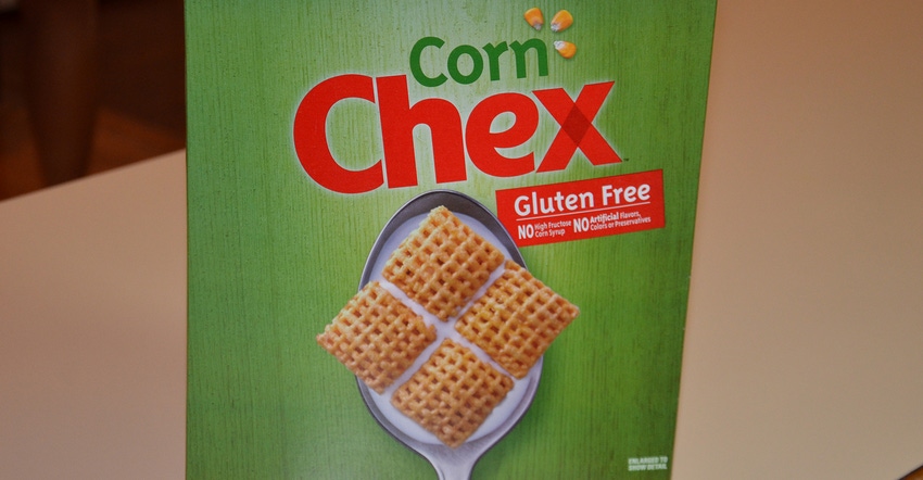 corn Chex cereal box
