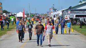 Attendees walk the Farm Science Review in London, Ohio