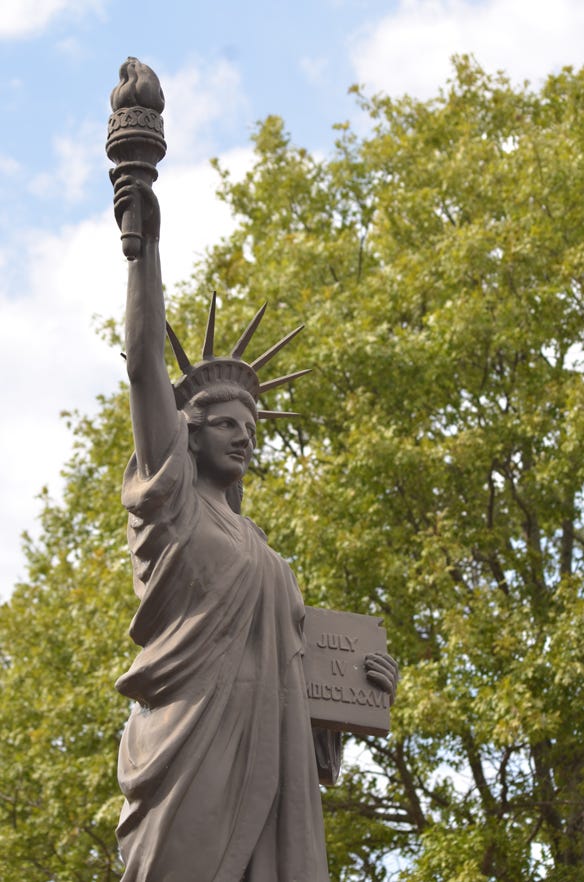a replica of Lady Liberty in Lafayette County, Missouri