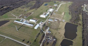 An aerial photo shows the Merck manufacturing site in DeSoto.