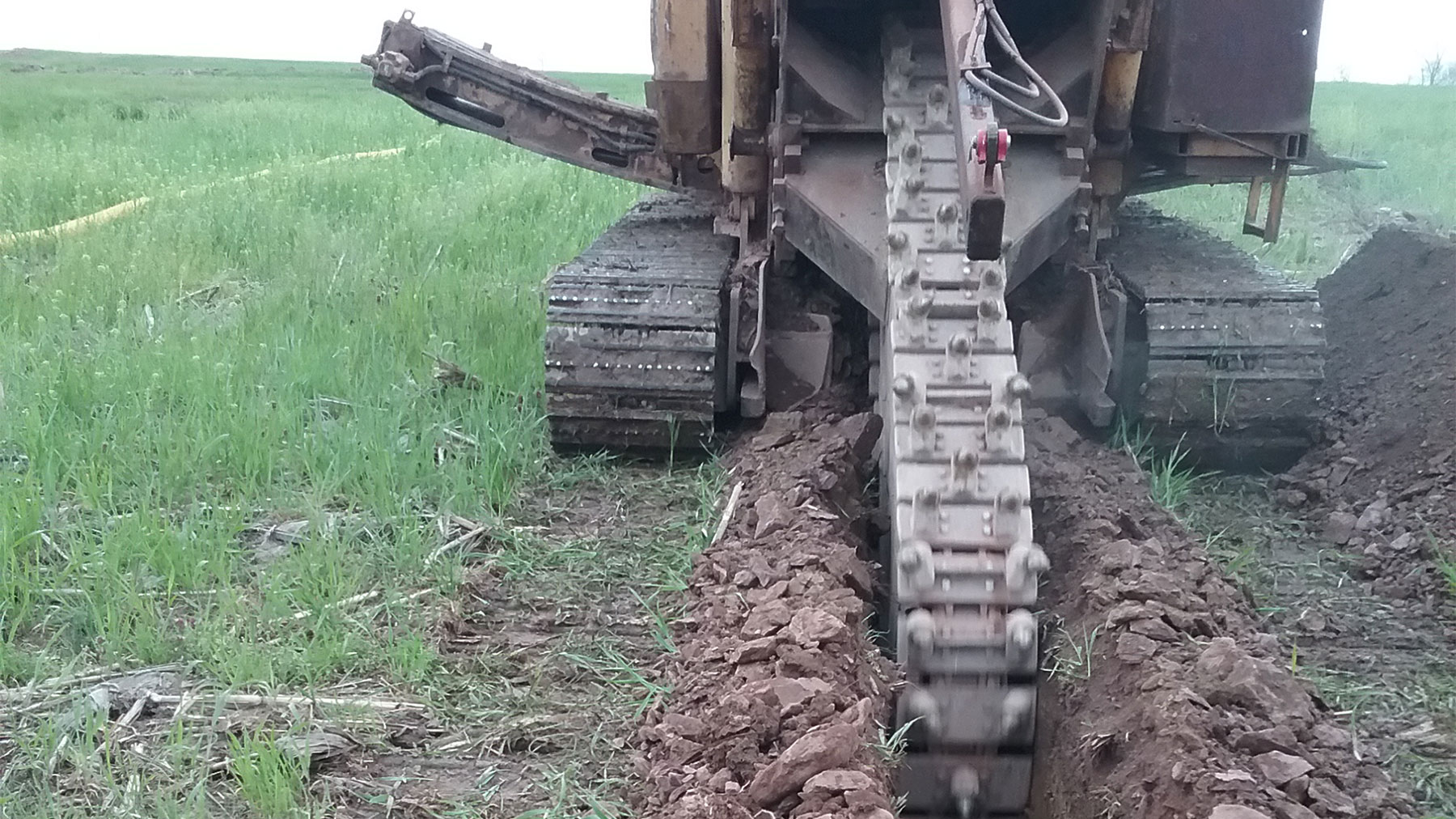 Trencher on Ed Wilkinson's Pennsylvania farm
